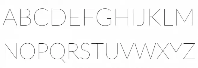 Lato Hairline Font Litere mari