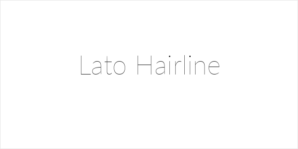 Lato Hairline Logo