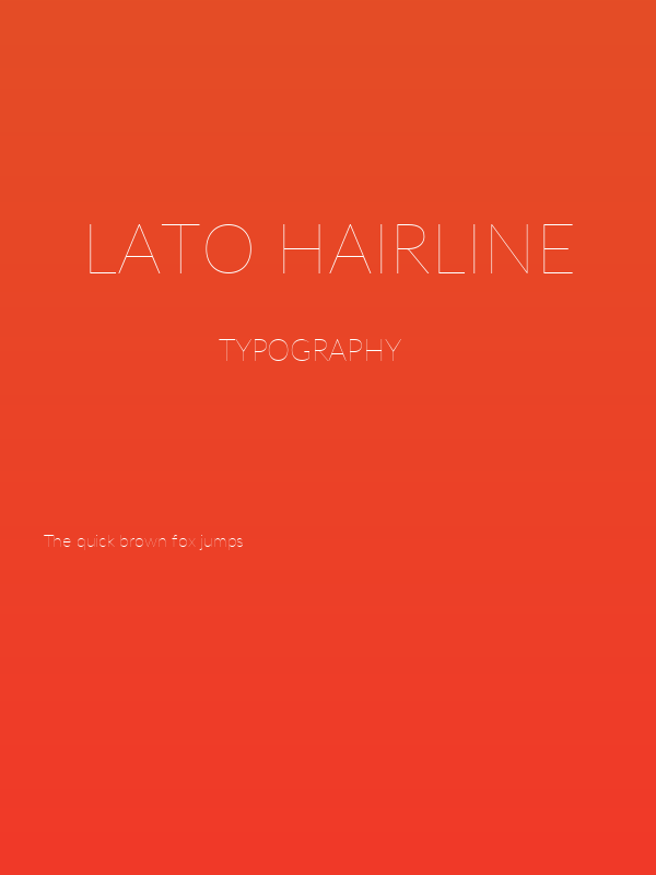 Lato Hairline Poster