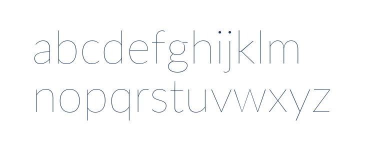 Lato Hairline Lowercase