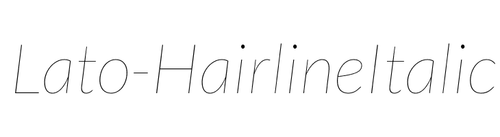 Lato-HairlineItalic Font