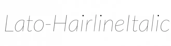 Lato-HairlineItalic  font caratteri gratis