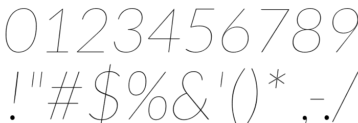 Lato-HairlineItalic Font OTHER CHARS