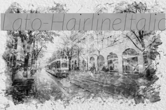 Lato-HairlineItalic Font examples