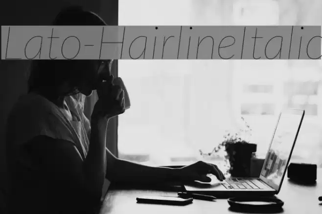 Lato-HairlineItalic Font examples