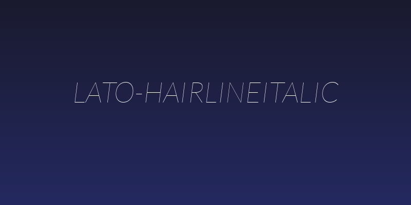 Lato-HairlineItalic Social Header