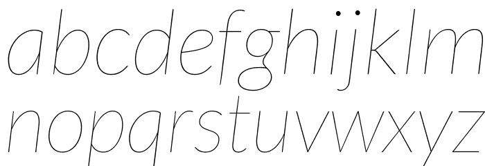Lato-HairlineItalic Font LOWERCASE