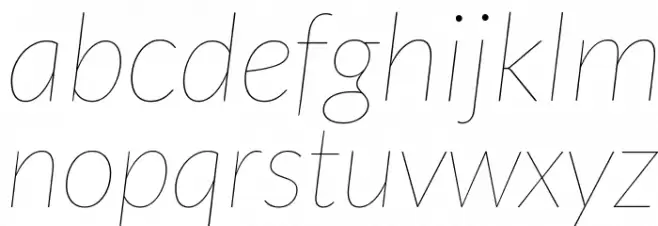 Lato-HairlineItalic Schriftart Kleinbuchstaben