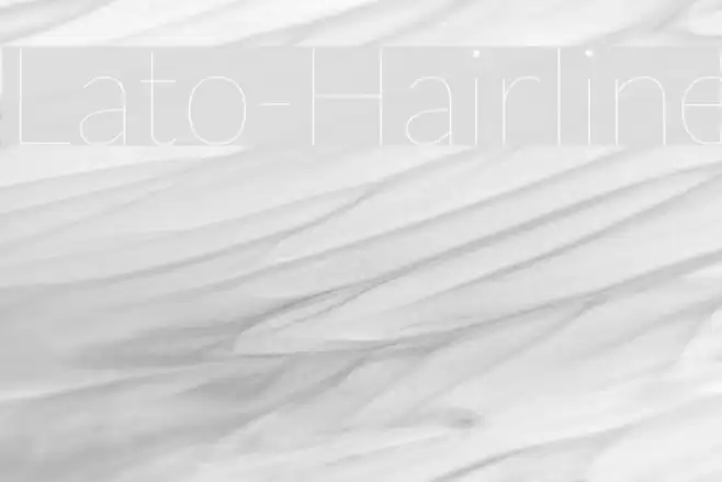 Lato-Hairline Font examples