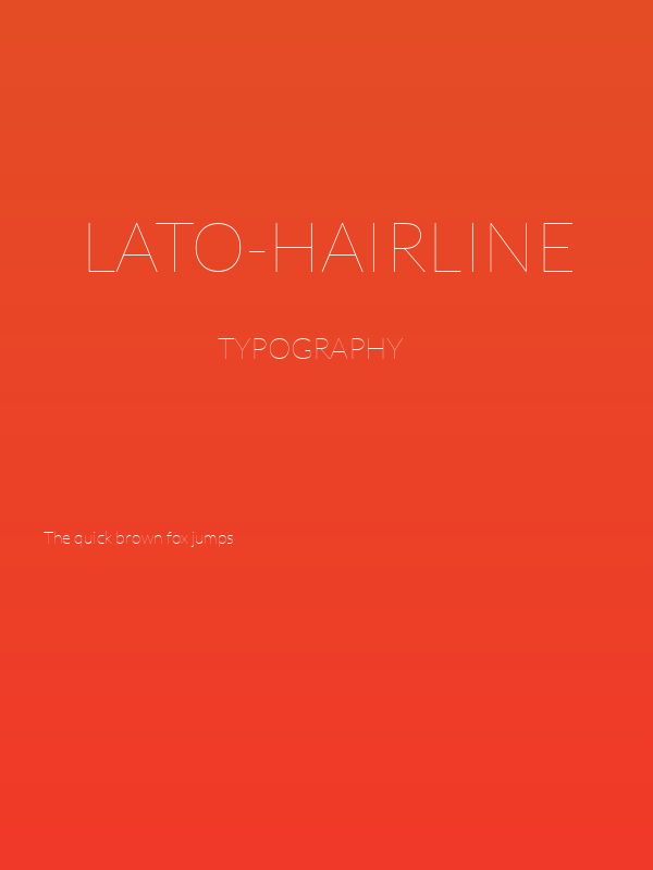 Lato-Hairline Poster