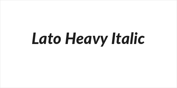 Lato Heavy Italic Logo