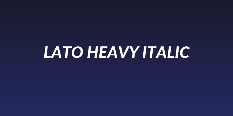 Lato Heavy Italic Social Header