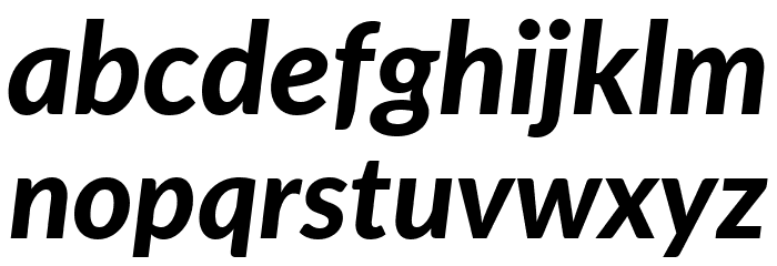 Lato Heavy Italic Font LOWERCASE
