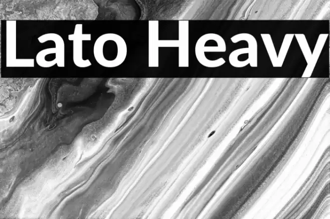 Lato Heavy Font examples
