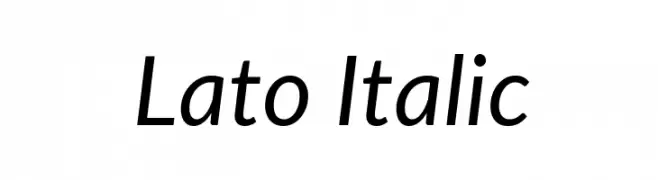 Lato Italic  Frei Schriftart Herunterladen