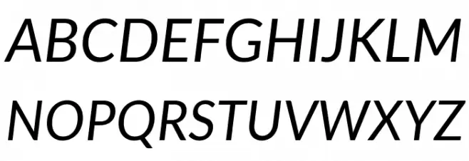 Lato Italic Caratteri MAIUSCOLE