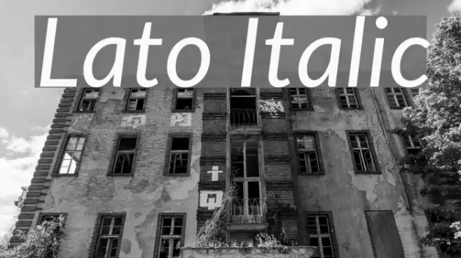 Lato Italic Font examples