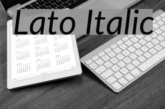 Lato Italic Font examples