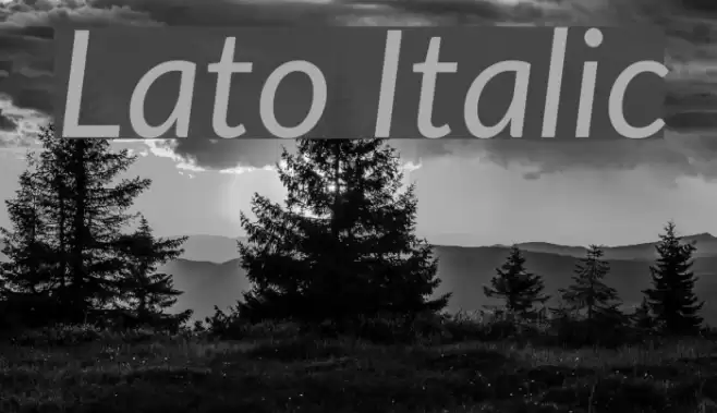 Lato Italic Font examples