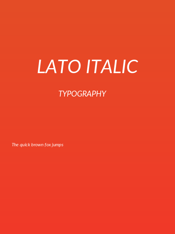 Lato Italic Poster