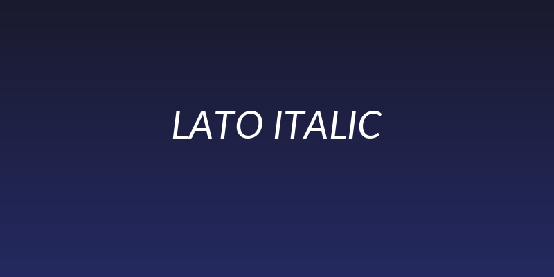 Lato Italic Social Header