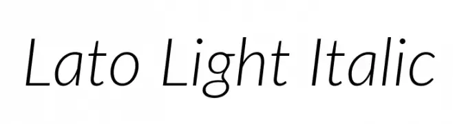 Lato Light Italic  Frei Schriftart Herunterladen
