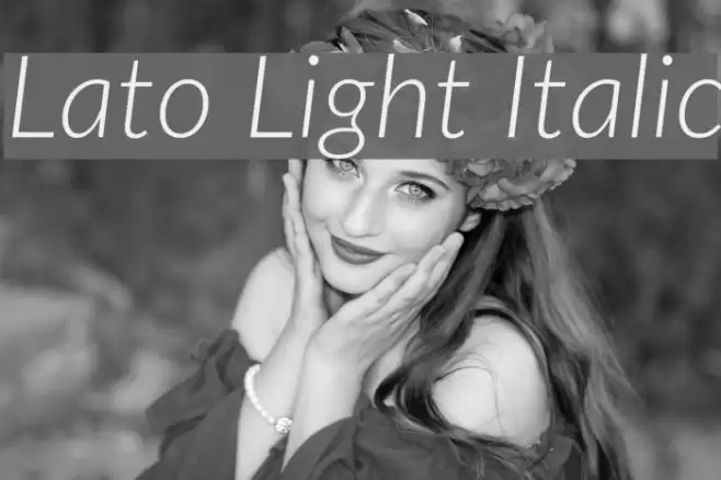 Lato Light Italic Font examples