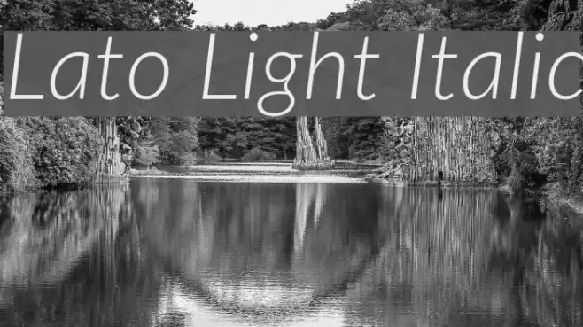 Lato Light Italic Font examples