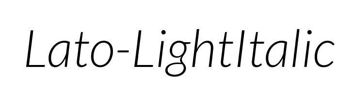 Lato-LightItalic Font