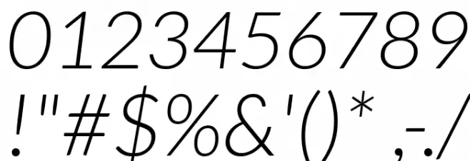 Lato-LightItalic Font OTHER CHARS