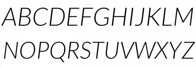 Lato-LightItalic フォント 大文字