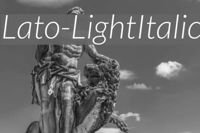 Lato-LightItalic Font examples