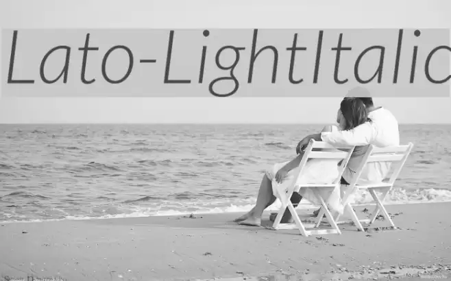 Lato-LightItalic Font examples