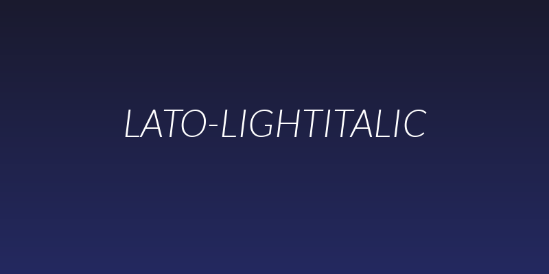 Lato-LightItalic Social Header