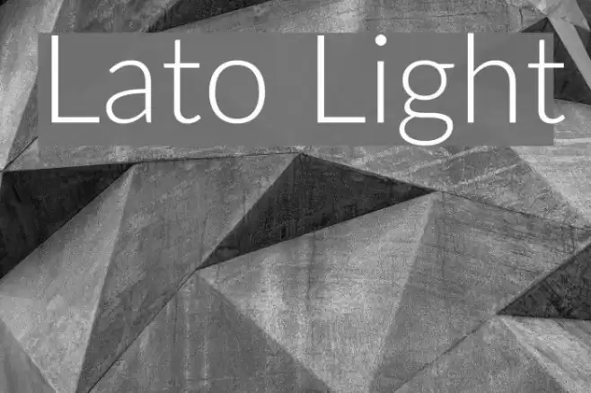 Lato Light  examples