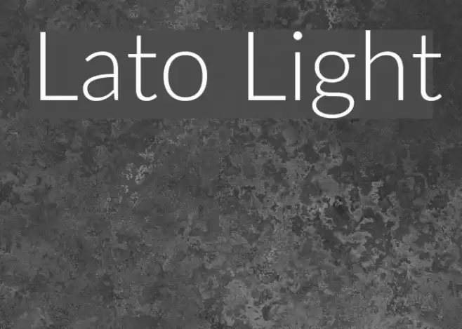 Lato Light  examples