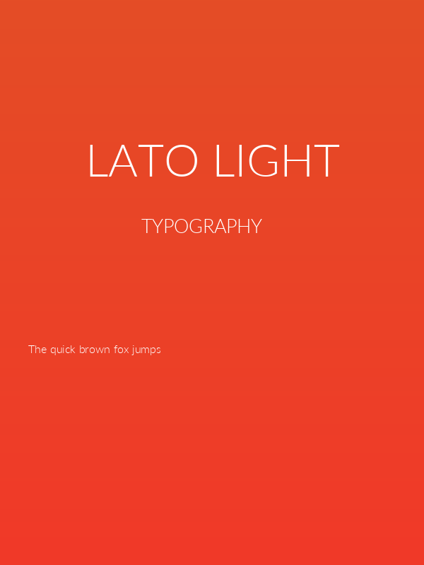 Lato Light Poster