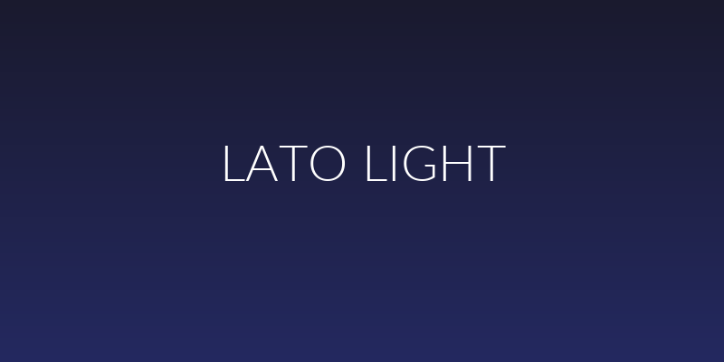 Lato Light Social Header