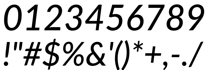 Lato Medium Italic Font OTHER CHARS
