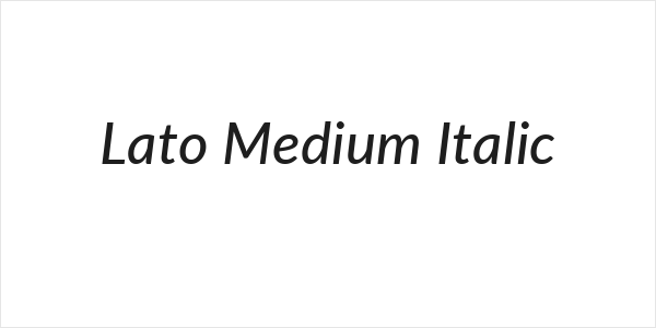 Lato Medium Italic Logo
