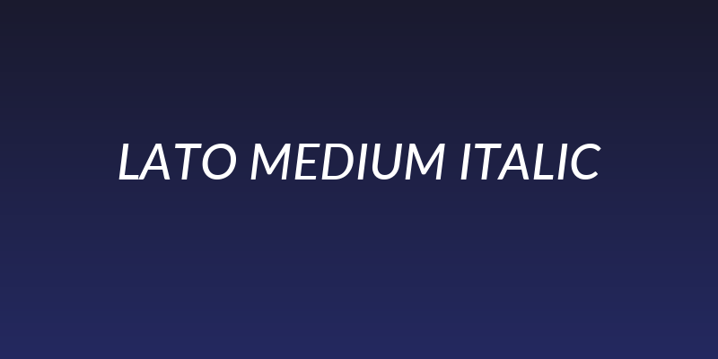 Lato Medium Italic Social Header