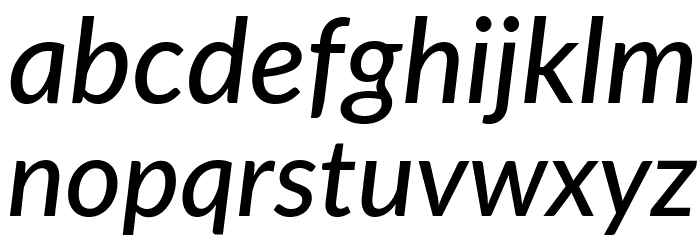 Lato Medium Italic Font LOWERCASE