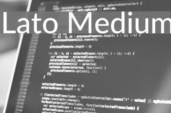 Lato Medium Font examples
