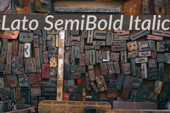 Lato SemiBold Italic Font examples