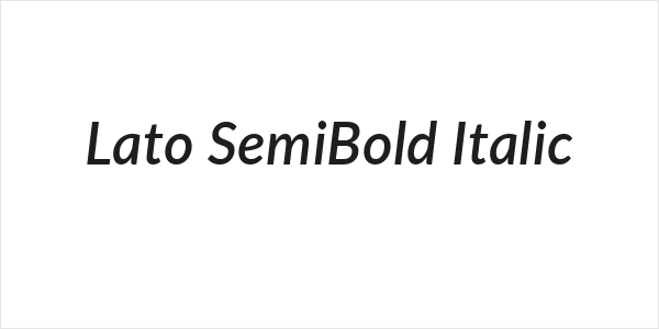 Lato SemiBold Italic Logo