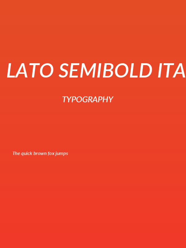 Lato SemiBold Italic Poster