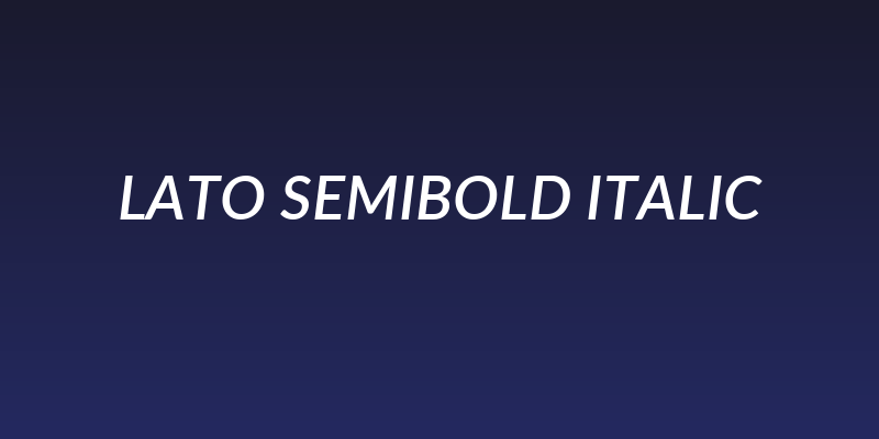 Lato SemiBold Italic Social Header