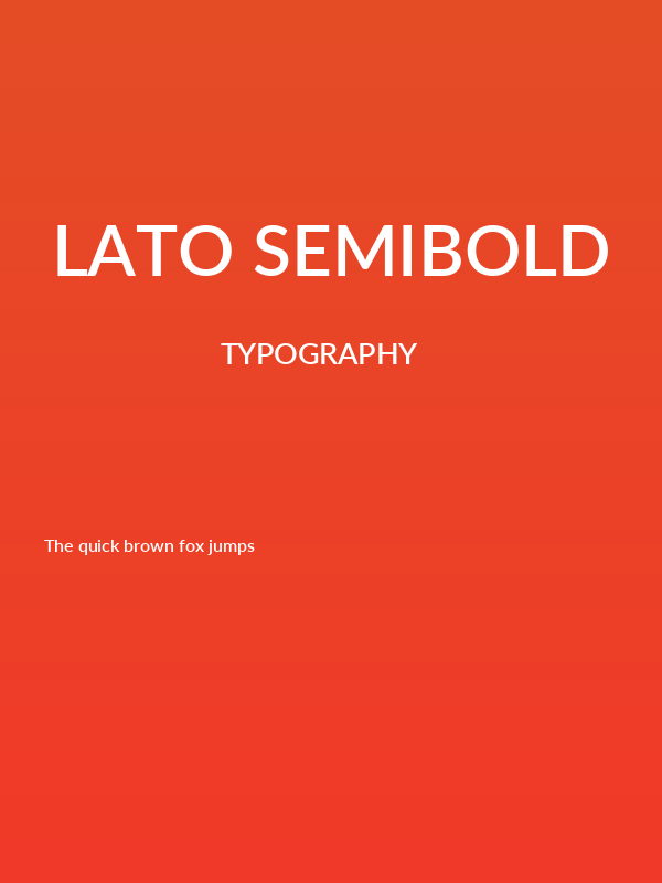 Lato SemiBold Poster