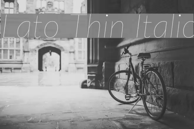 Lato Thin Italic Font examples