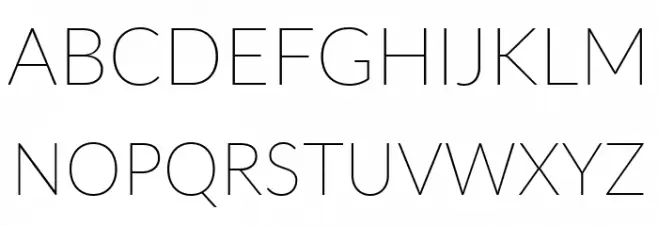 Lato Thin Schriftart Groß